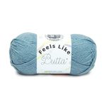 Lion Brand Yarn Feels Like Butta Yarn, Velvety-Soft Yarn for Crocheting and Knitting, 1 Pack, Dusty Blue