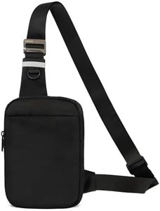 OSOCE Small Sling Bag for Men and Women with RFID Pocket, Anti Theft Crossbody Chest Bag Casual Travel Bag for Hiking,Black,Large