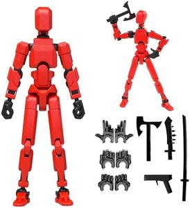 2025 New Titan 13 Action Figure,Nova 13 Action Figure 3D Multi Jointed Action Figures,Dummy Robot 13 Action Figures for Collectors Desktop Decorations (Red-1PC)