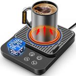 Mug Warmer Gifts for Men - 36W Faster Heating Coffee Cup Warmer for Desk Tea Lovers Gift Ideas Coffee Accessories Candle Warmers Plate w/Auto On/Off Mugs Heater Electric Smart Gadgets(Black)