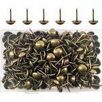 Ruidee 200 PCS Antique Upholstery Tacks,Upholstery Tacks Pins,Furniture Decorative Thumbtacks,Tacks Thumb Tacks Push Pins (STD/Bronze)