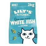 Lily's Kitchen Made with Natural Ingredients Adult Dry Cat Food White Fish with Salmon Grain-Free Recipe 2kg