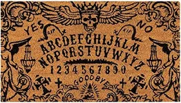 Juvale Ouija Board Welcome Door Mat, Natural Coir Halloween Front Door Mat, Spooky Ouija Board Decor for Porch, Patio, and Entryways, Durable Nonslip Front Rugs, Weather-Resistant (30 x 17 Inch)