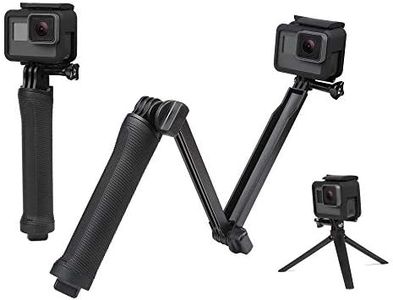 Sounce 3-Way Monopod Grip Tripod Foldable Selfie Stick, Stabilizer Mount Holder for GoPro Hero 7/6/5, SJCAM SJ6, SJ7, SJ5000, Yi and All Action Cameras