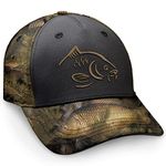 Fishouflage Carp Strike Cap – Men’s Fishing Hat (Black)