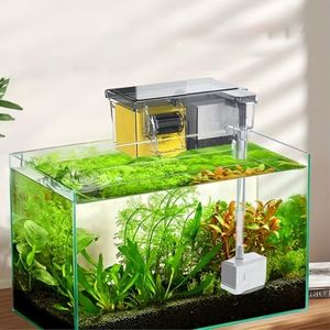 SOBO (AQ-15H | 4W | 400L/Hr | Fit for 1.5 Feet Tank) Multifunctional External Wall-Mounted Waterfall Filter with Bio Wheel | Multiple Filtration Spaces, Includes Filter Materials and Water Pump