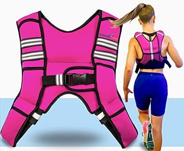 Gymnastics Power - Weighted Vest 6lb, 10lb, 12lb, 25lb, 35lb, 45lb Removable Iron Weights for Men and Women Workout for Calisthenics and Fitness Sport Training (6 LB - Pink)