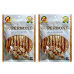 Foodie Puppies Superbone All Natural Chicken Sticks Dog Treat, 9 in 1 (Peanut Butter - Pack of 2) | Highly-Digestible Training Chew Treat | Healthy and Tasty Snack Suitable for All Breeds of Dogs