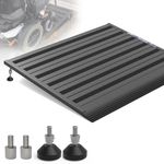 Nuvium Threshold Ramp for Doorways, 1100lbs Load Capacity, Adjustable Height 3.5“-5.9” Aluminum Wheelchair Ramp with Heightening Screws and Swivel Angle Leg, 30”Wide Curb Ramp for Trolley,Power Chairs