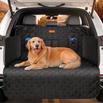 Looxmeer Car Boot Protector, Non-slip Waterproof Car Boot Liner For Dogs with Bumper & Side Protection, Universal Scratchproof Heat-pressed Technology Dog Trunk Cover for Suv Truck Cars Travel