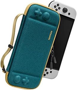 tomtoc Switch Case for Nintendo Switch OLED Model, Slim OLED Switch Sleeve with 10 Game Cartridges, Protective Switch Carry Case for Travel, with Original Patent and Military Level Protection