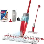 O-Cedar ProMist MAX Microfiber Spray Mop Removes 99% of Bacteria with just Water, Features 1 Extra Refill