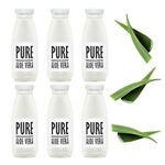 PRESSUICE Fresh Aloe Vera Juice not from concentrate | 6 bottles pack x 250 ml Vege Juice NFC | Pressed Aloe Vera Semi Sweet Drink | No added Sugar | Natural Sugar Free Press Juice | Soft drinks