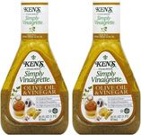 Ken's Steak House Simply Vinaigrette Classic Oil & Vinegar Salad Dressing, 16 fl oz, Pack of 2, Bundled With V2U Utensil Set