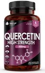 Quercetin 500mg High Strength Antioxidant Supplements (6 Months Supply) 180 Vegan Pure Quercetin Capsules Easy to Swallow - One A Day - Gluten Free & Non-GMO, Made in UK by New Leaf