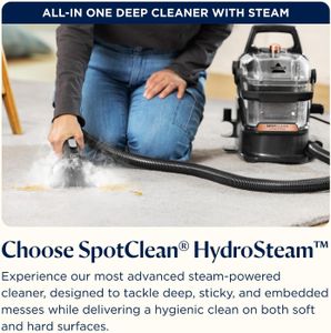 BISSELL SpotClean HydroSteam Carpet Cleaner – 1000W Portable Steam