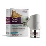 Comfort Zone Calming Pheromone Diffuser Starter Kit, for a Calm Single or Multi-Cat Home, Reduces Stress, Spraying, Scratching & Other Problematic Behaviours, 1 Diffuser & 1 Refill