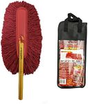 California Car Duster Original Style Wood Handle Duster with Red Mop