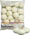 20 Bolsius 5 Hour Quality Ivory Floating Candles, by White Candle Company