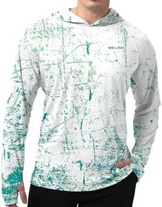Men's Long Sleeve Shirts UPF 50+ Sun Protection SPF Lightweight Quick Dry T-Shirts Outdoor Hiking Running Fishing Mint Green X-Large