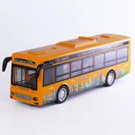 DEOXY Bus Double Decker Bus Toys for Kids Diecast Metal Bus Alloy London Bus Light & Music Open Door Collection Bus Toys for Boy Kids (Orange Bus)