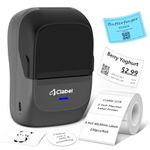 CLABEL Label Maker Machine: 221B Thermal Bluetooth Label Printer Barcode Portable Printer Wireless Sticker Maker Machine for Small Business Compatible with 1 Roll 40x30mm Upgrade Label (Gray)