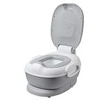 LIVINGbasics 3-in-1 Potty Seat, Portable Kids Potty Training Toilet with Trainer Ring and Step Stool for Travel Car Camping Indoor Outdoor, Grey (LB-BB-2304)