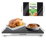 NutriChef Electric Warming Tray Food Warmer Hot Plate with Non-Stick, Heat-Resistant Glass (16.5'' x 11.0'' Heating Surface)(PKWTR30)