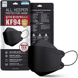 [10 Pack] Black All Keeper KF94 Face Safety Masks 4-Layers Filter Protection