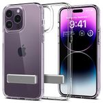Spigen Case for iPhone 14 Pro Case: Ultra Hybrid S with Stand [Military-Grade Protection], [Anti-Yellowing], Slim and Lightweight for iPhone 14 Pro Case - Crystal Clear
