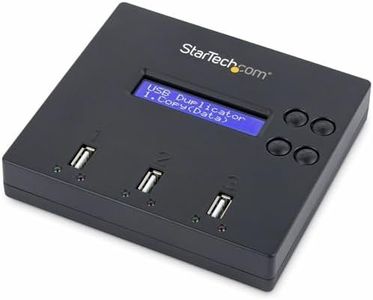 StarTech.com Standalone 1 to 2 USB Flash Drive Duplicator / Cloner / Eraser, Multiple USB Thumb Drive Copier / Sanitizer, System File / Sector-by-Sector Copy, 1.5 GB/min, 3-Pass Erase, LCD (USBDUP12)