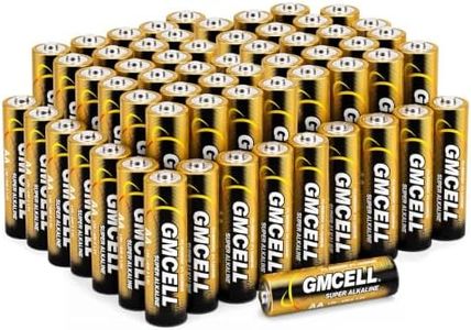 GMCELL AA Batteries 60-Pack,1.5V Alkaline Non-Rechargeable Long-Lasting