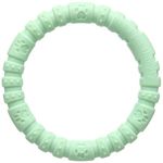 Rosewood large tough and durable chew and teething ring shaped dog toy for medium and large dogs made of tough nylon material, Mint flavoured and scented, Green, transparent