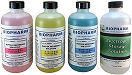 pH Buffer Calibration Solution Kit 4-Pack — 250 mL (8.4 fl oz) Each: pH 4.00 Buffer, pH 7.00 Buffer, pH 10.00 Buffer, and Electrode Storage Solution — NIST Traceable Reference Standards