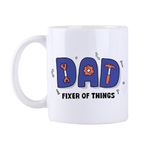 Oye Happy - Dad Fixer of Things Mug - Gift for Father - Ceramic Coffee Mug - Father's Day Gift - 330 ml Microwave Safe Mug