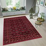 householdfurnishing Vintage Traditional Non Slip Rug Bedroom Living Room Carpet Mat Runners Floral Pattern Wide Area Persian Style Rugs (160 x 230 cm - Wide Rug, Tagab Red)