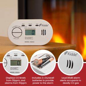 Kidde Digital Carbon Monoxide Alarm – Battery Operated Detector