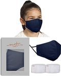 VIRTUE CODE Childrens Navy Solution Mask Fabric Face Masks with Filter