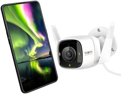 TP-Link Tapo Outdoor Security Wi-Fi Camera, Wireless/Wired, 2K QHD, IP66, ColourPro Night Vision, F1.0 Super-Aperture Lens, Smart AI Motion Detection, Two-Way Audio, SD Card Slot (Tapo C325WB)