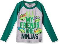 Nickelodeon Baby Boys' Toddler Long Sleeve Tee, Heather/Kelly Green, 4 Years