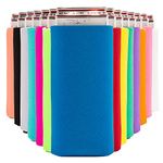 Slim Can Cooler Sleeves (14-Pack) Soft Insulated Koolie for White Claw Seltzer & Slim Beer - HTV Blanks for Vinyl Projects - Skinny, Bulk - Tall Coolies