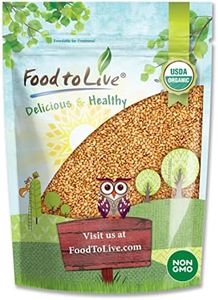 Food to Live Organic Golden Flax Seeds, 8 Ounces – Whole Raw, Non-GMO, Kosher, Vegan, Bulk. Rich in Omega-3 Fatty Acids, Protein, Dietary Fiber. Great for Smoothies, Salads, Granola, & Baked Goods.