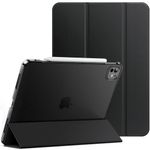 JETech Case for iPad Pro 13-Inch M4 (2024), Slim Stand Hard Back Shell Smart Cover with Auto Wake/Sleep (Black)