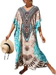 Bsubseach Women Ethnic Print Kaftan