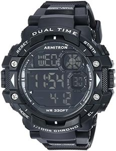 Armitron Sport Men's Digital Chronograph Resin Strap Watch, 40/8309, Black, Chronograph,Digital