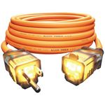 Klein Tools EXC2515 12/3 25-Foot Heavy-Duty Extension Cord with Lighted Ends, 3-Prong, 15A/125V/1875W, Indoor/Outdoor, High Visibility Orange