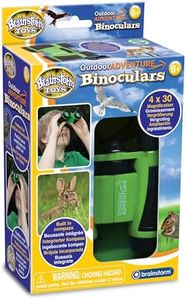Brainstorm Toys Kids Outdoor Adventure Binoculars – 4x Magnification, Pocket-Size with Built-In Compass, Perfect for Nature Exploration and Outdoor Fun