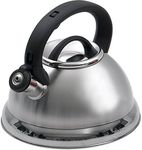 Creative Home Alexa 3.0 Qt. Stainless Steel Whistling Tea Kettle with Aluminum Capsulated Bottom for Even Heat Distribution, Brushed Finish