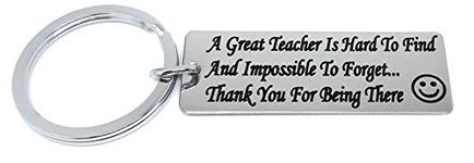 Aura A Great Teacher is Hard to Find Appreciation Gift for Professor Teachers Day Stainless Steel Silver Key Chain