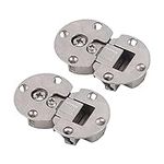 KAFENDA 90 Degree Flip Pivot Cabinet Door Hinges, Special Desk Drop Hinges, Adjustable Cabinet Door Hidden Hinge Clamps, Flat Hinges (2 Pieces)